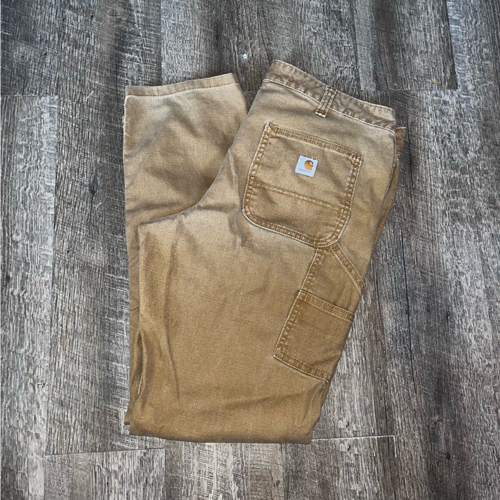 CARHARTT Womens Slim Fit‎ Double Knee Canvas Work Carpenter Pants Size 12